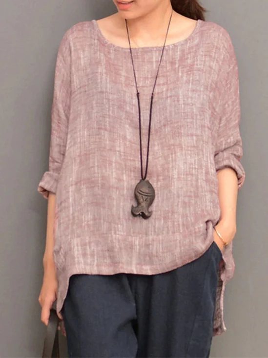 Mostata Cotton Solid Casual Blouses